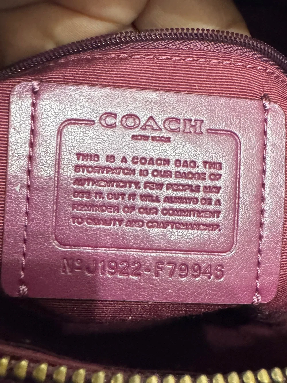 Coach Rowan Leather Satchel Black Cherrry